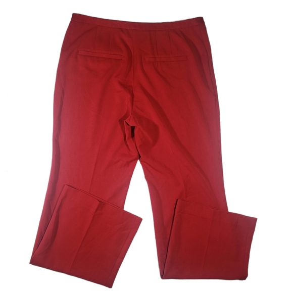 Chico's Wide Leg Flat Front Red Dress Pants/Trousers Size 1(8) - Picture 2 of 9